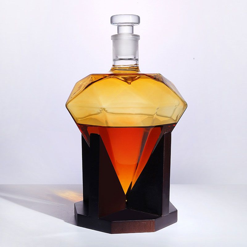 Borosilicate Glass Diamond Decanter Red Wine Whiskey Bottle