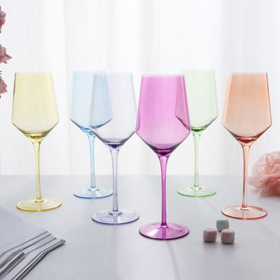 Verre à vin en cristal sans plomb coloré