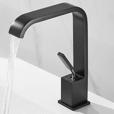 Robinet de lavabo cascade en laiton blanc noir chaud et froid