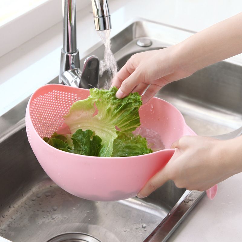 Durable Rice Washing Filter Strainer Kitchen Tool Peas Colander Basket