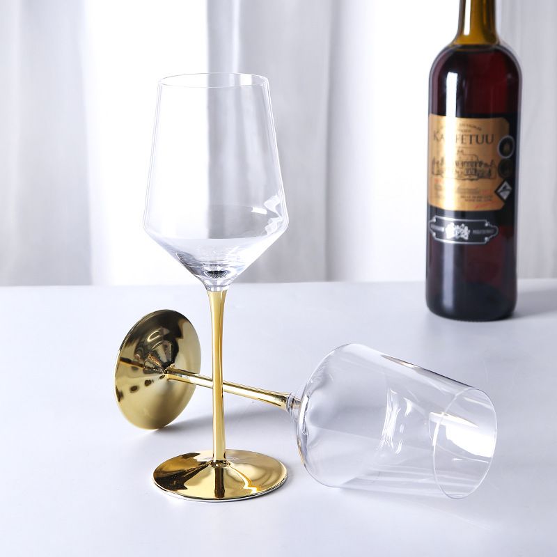 Creative Gold Plated Red Wine Glass Household High-end Crystal Glass