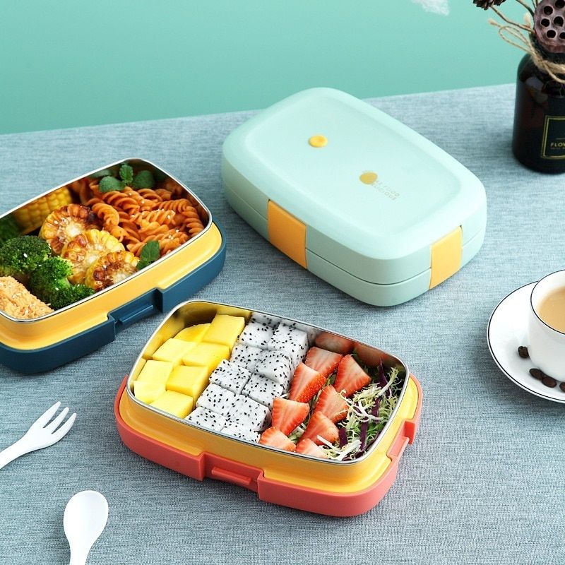 Stainless Steel Insulated Lunch Case Cute Bento Box