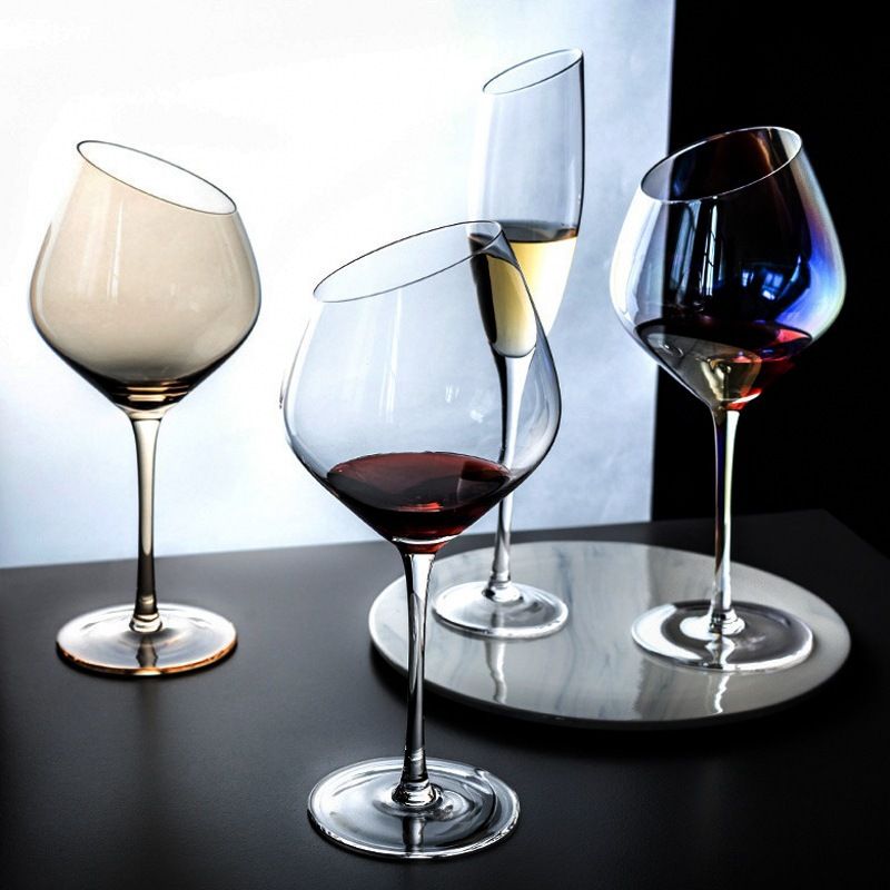 European Creative Oblique Red Wine Glass Champagne Glass