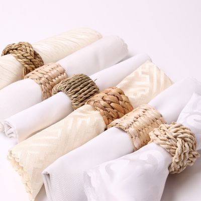 Natural Jute Napkin Ring Rope Woven Napkin Buckle Linen Rope Napkin Ring