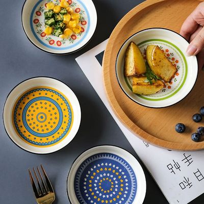 Ethnic Style Retro Ceramic Plate Cake Desserts Small Plate