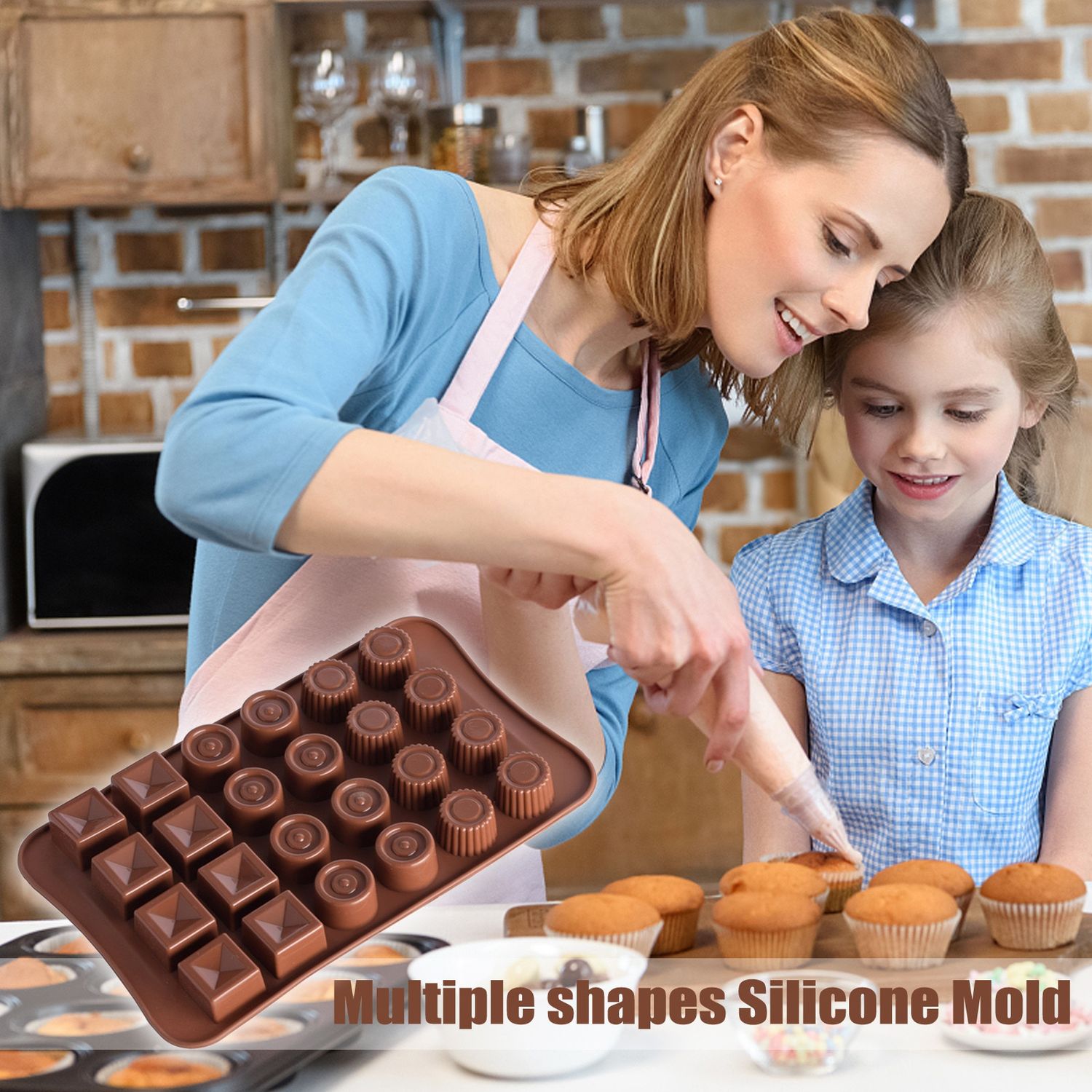 24 Holes Silicone Mold Jelly Soap Chocolate Mould