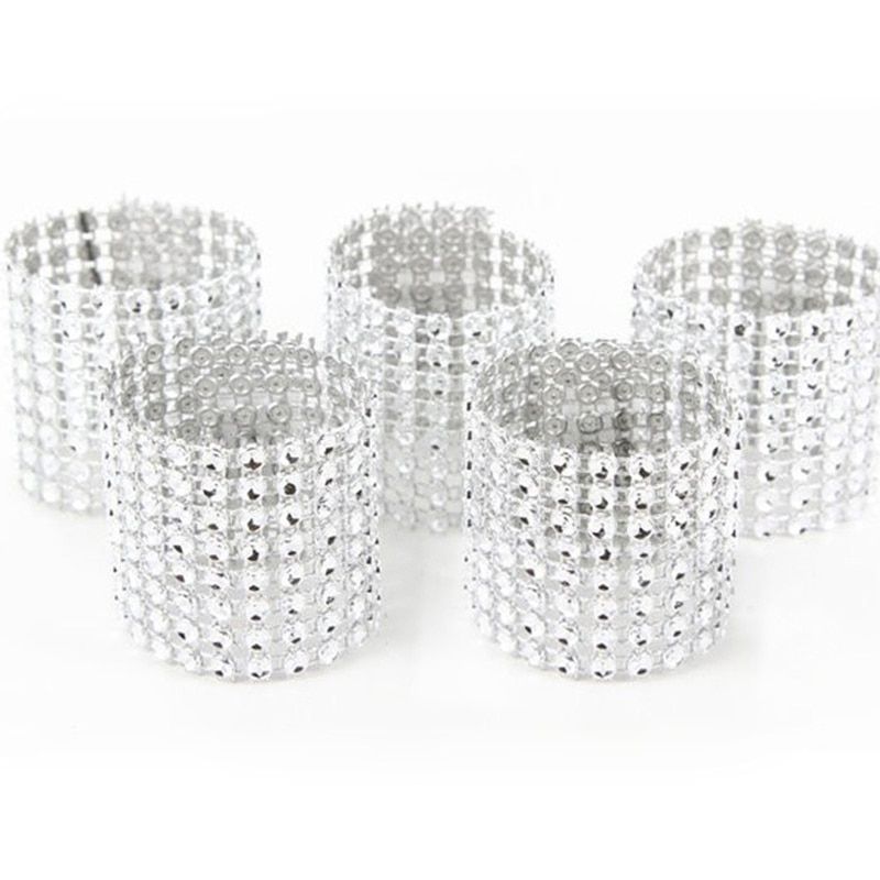 20Pcs Gold Silver Napkin Ring Chairs Buckles Wedding Event Decoration Crafts