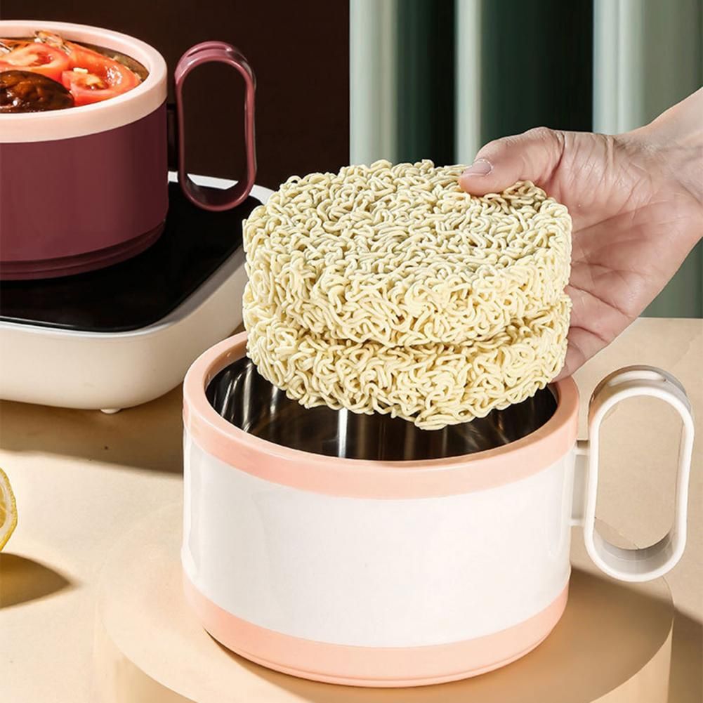 Instant Noodle Bowl Heat Insulation Leak-proof Stainless Steel Bowl