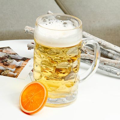 Simple Glass Beer Mug 1L Crystal Glass Draft Beer Mug