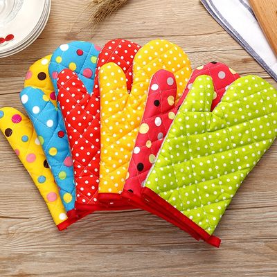 Gants de four à micro-ondes en coton isolés et résistants à la chaleur