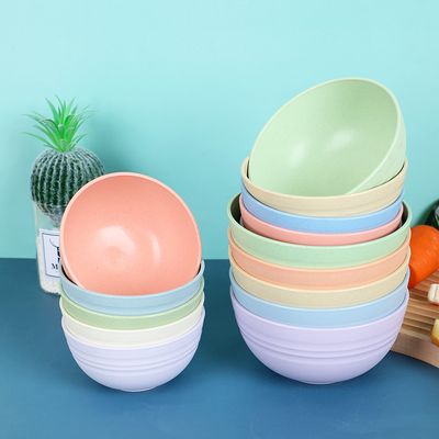 Wheat Straw Nordic Household Wheat Bowl Children&#39;s Rice Bowl