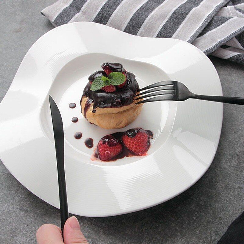 8 /10 Inch Creative French Dessert Plate Irregular Cake Plate