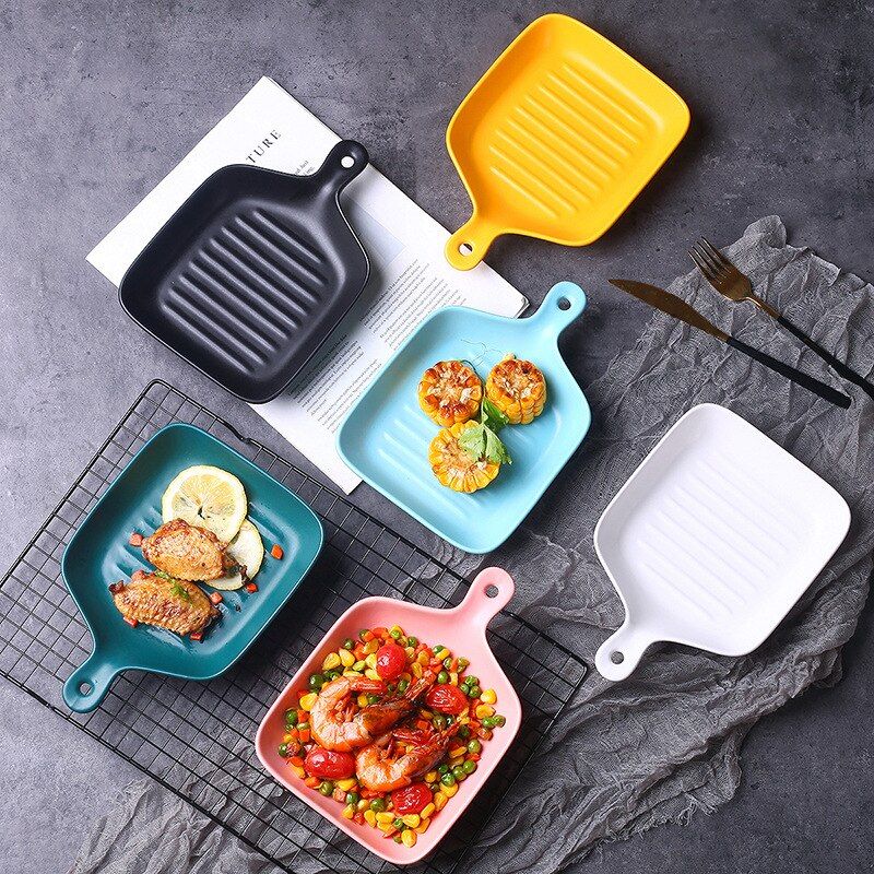 Nordic Ceramic Food Dish Plate Household Pottery Tableware