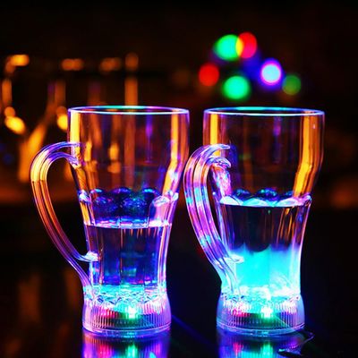 Tasse en acrylique à LED clignotante changeant de couleur