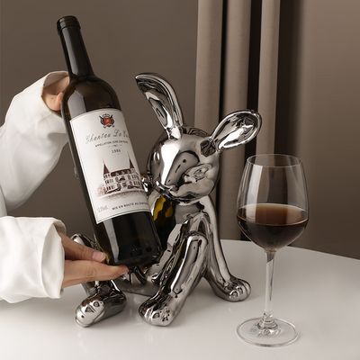 Décorations créatives pour armoires à vin en forme de lapin
