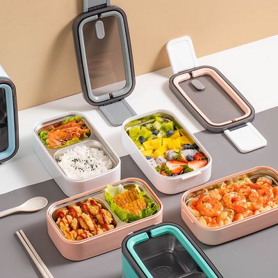 Coffret à lunch double couche en acier inoxydable