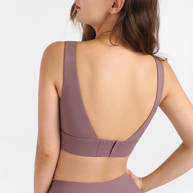 Soutien-gorge respirant en spandex Soutien-gorge de yoga de sport antichoc