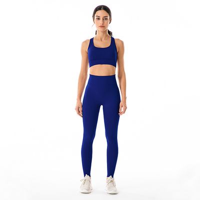 Combinaison d&#39;entraînement sans couture pour femme, tenue de yoga deux pièces résistante aux chocs