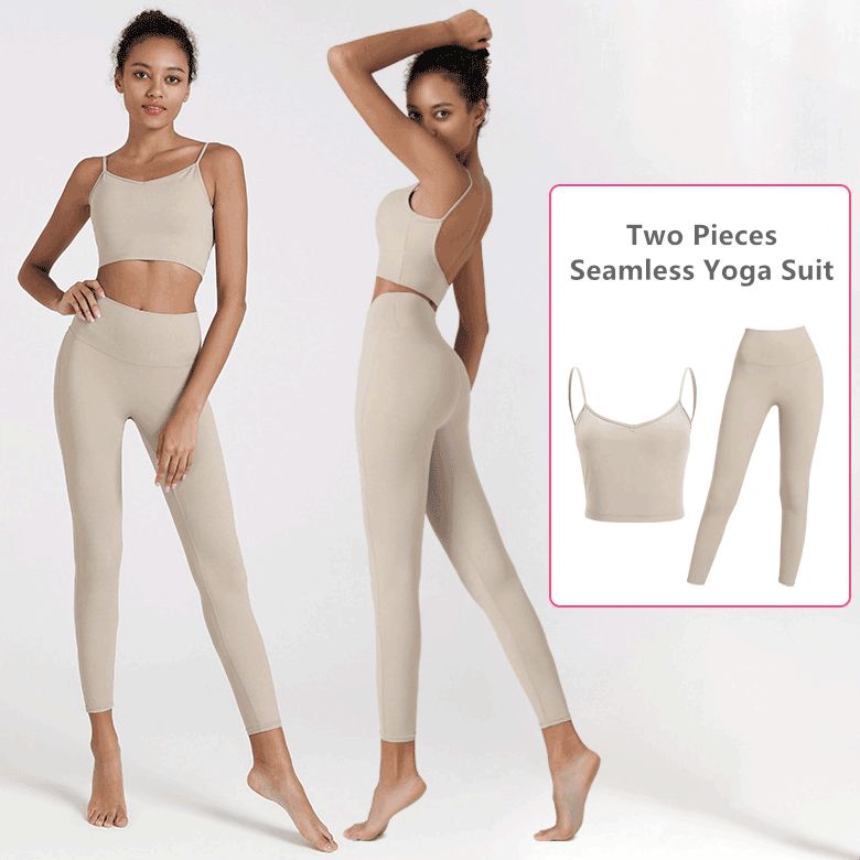 Tenue de yoga multicolore sans couture pour femme