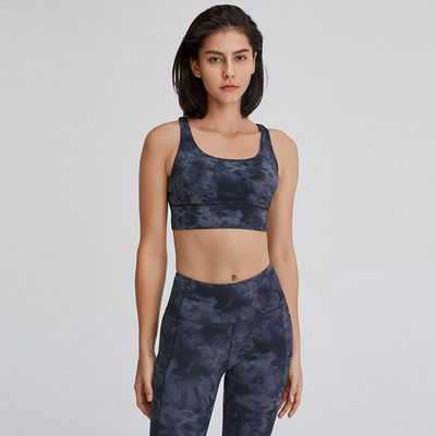 Soutien-gorge de yoga, épaules croisées, dos nu, soutien-gorge