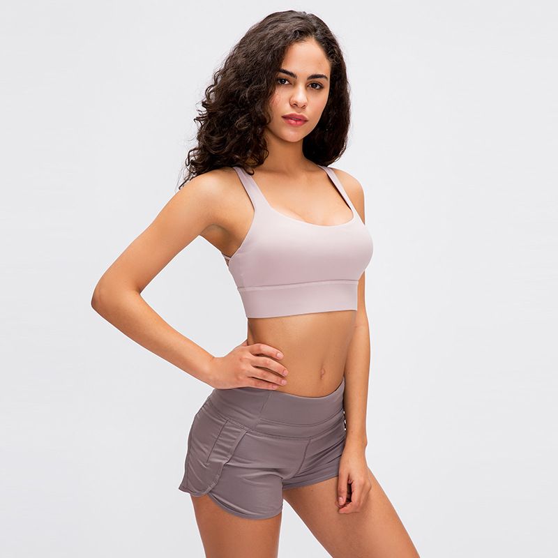 Soutien-gorge de sport push-up pour femme, idéal pour le yoga et la course à pied