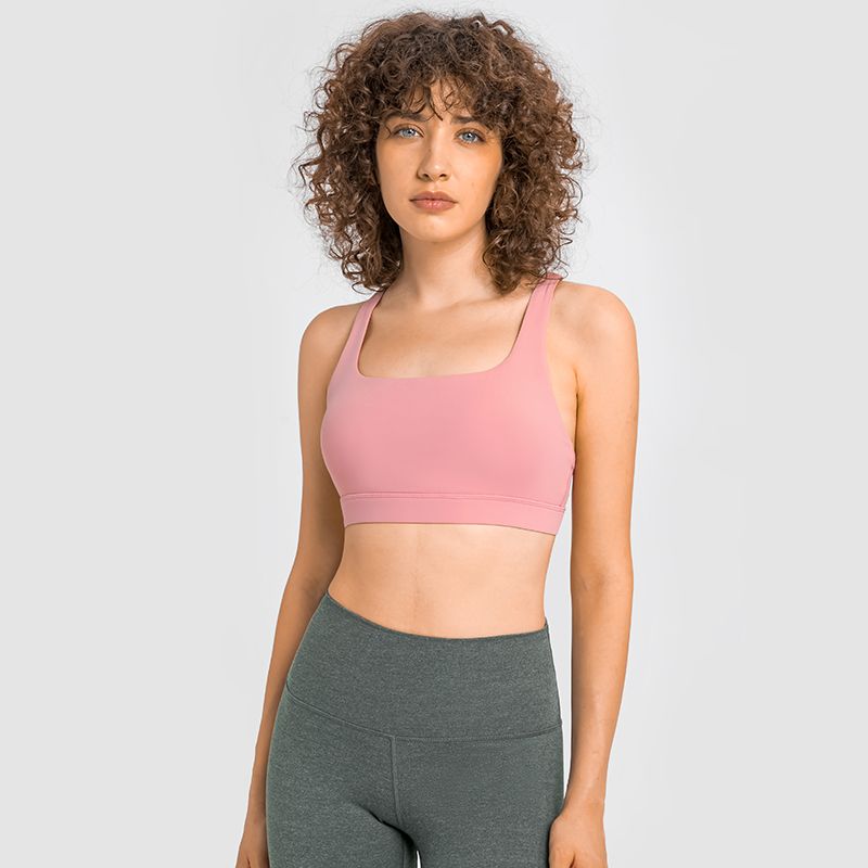 Soutien-gorge à bretelles croisées réglables à 3 rangées de boucles et à maintien élevé
