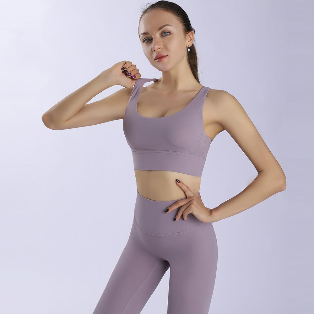 Soutien-gorge de sport tricoté pour femme, vêtements de yoga respirants