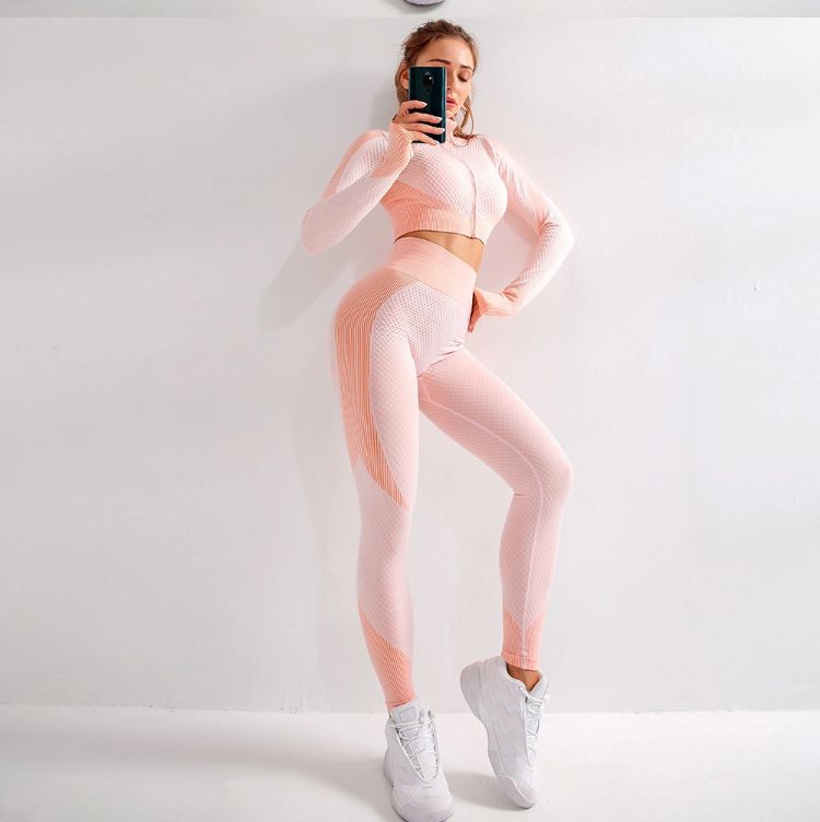 Tenue de yoga deux pièces pour femme, vêtements de sport absorbants