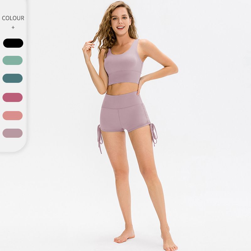 Double Sided Yoga Suit Women Sports Bra Fitness Two Piece Set