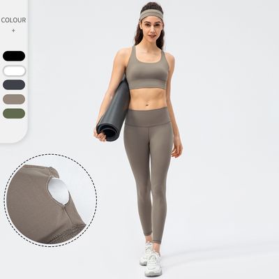 Ensemble de yoga et soutien-gorge de sport antichoc en nylon