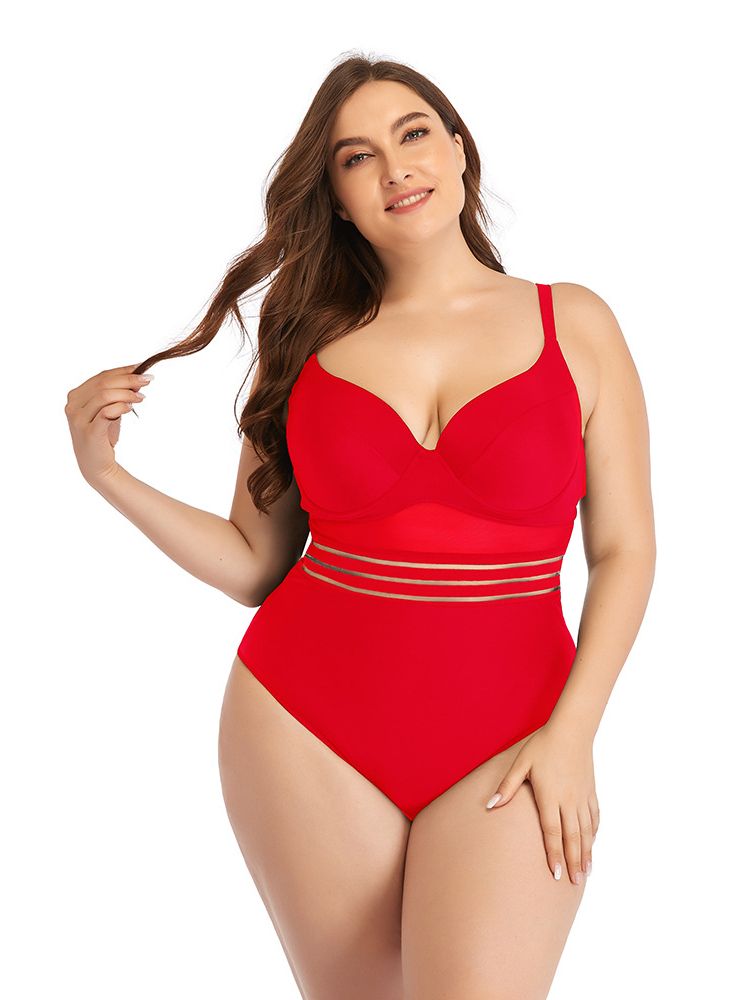 Large Size Swimwear Underwire Swimsuit