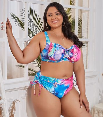 Ensemble bikini push-up taille haute 2 pièces