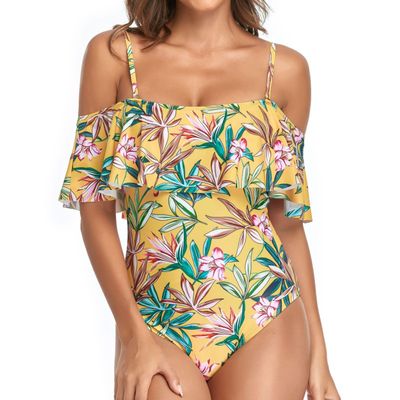 Ruffle Sexy One Piece Large Size Swimwear