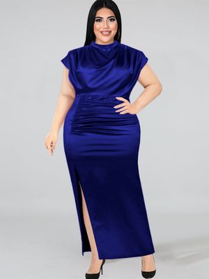 Elegant Green Long Prom Dress High Neck Party Night Dinner Gowns