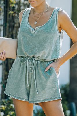 Combinaison sans manches verte vintage