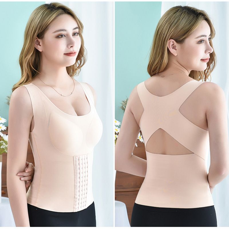 Padded Tummy Control Tank Top Corset Slimming Camisole Sheath Body Shaper Bra