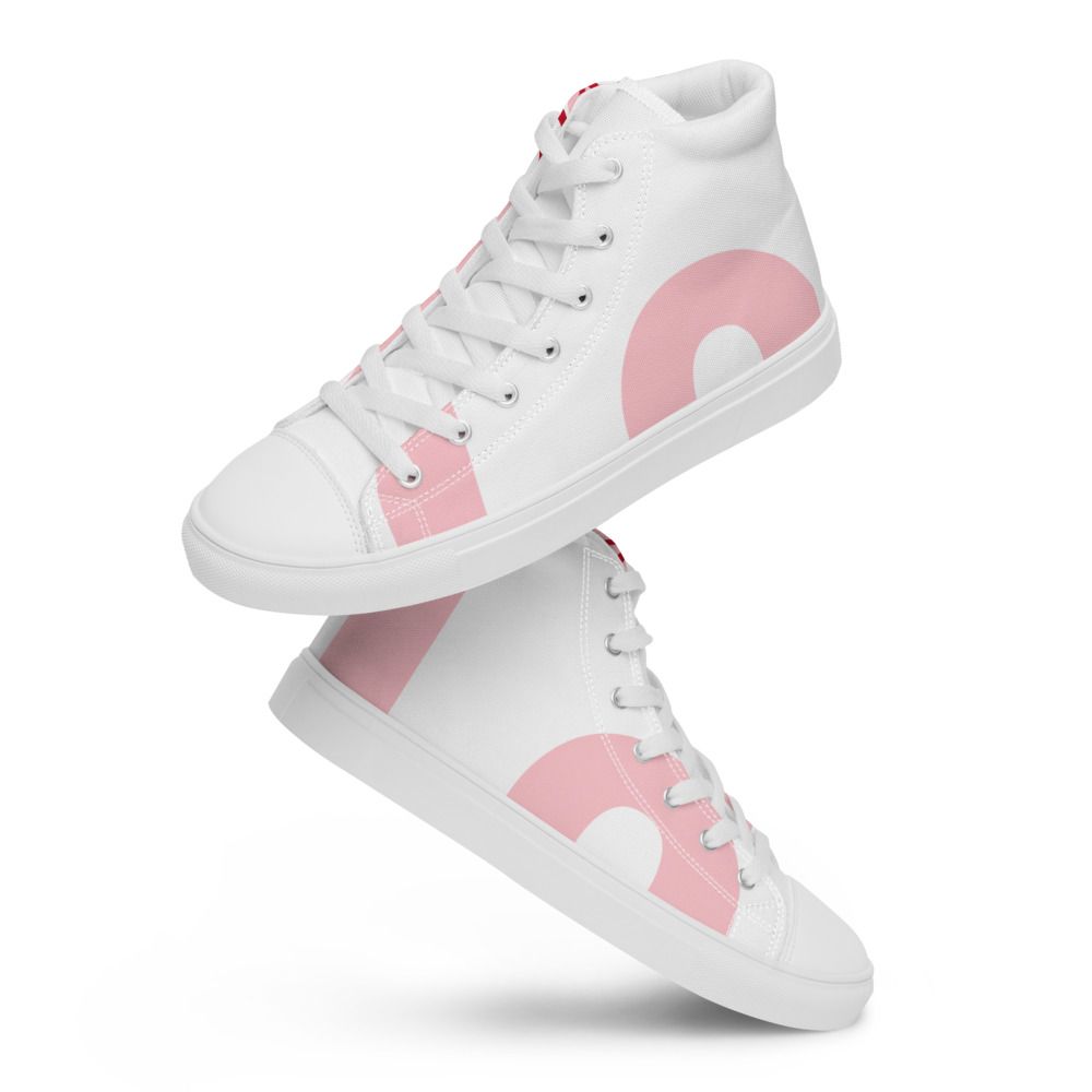 Baskets hautes en toile pour femme, Rose, DB vite