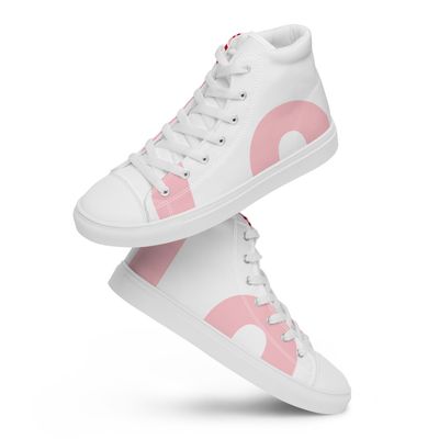 Baskets hautes en toile pour femme, Rose, DB vite