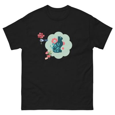 T-shirt classique unisexe, chat fleure