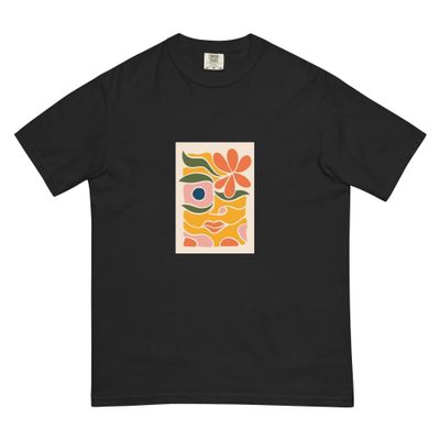 T-shirt teinté lourd unisexe, dessin, dbvite