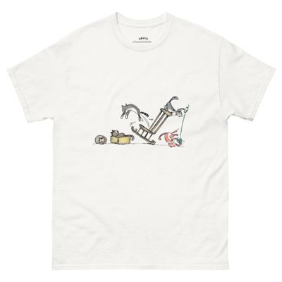 T-shirt classique unisexe, chat nature drôle, dbvite