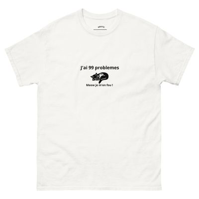 T-shirt classique unisexe, je m&#39;en fou, dbvite, plus
