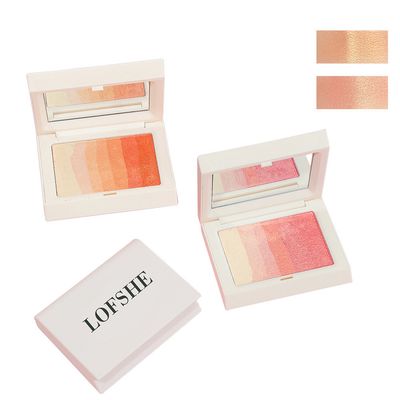 Monochrome Blush Palette, Peach Cream, Highlighter Pigments
