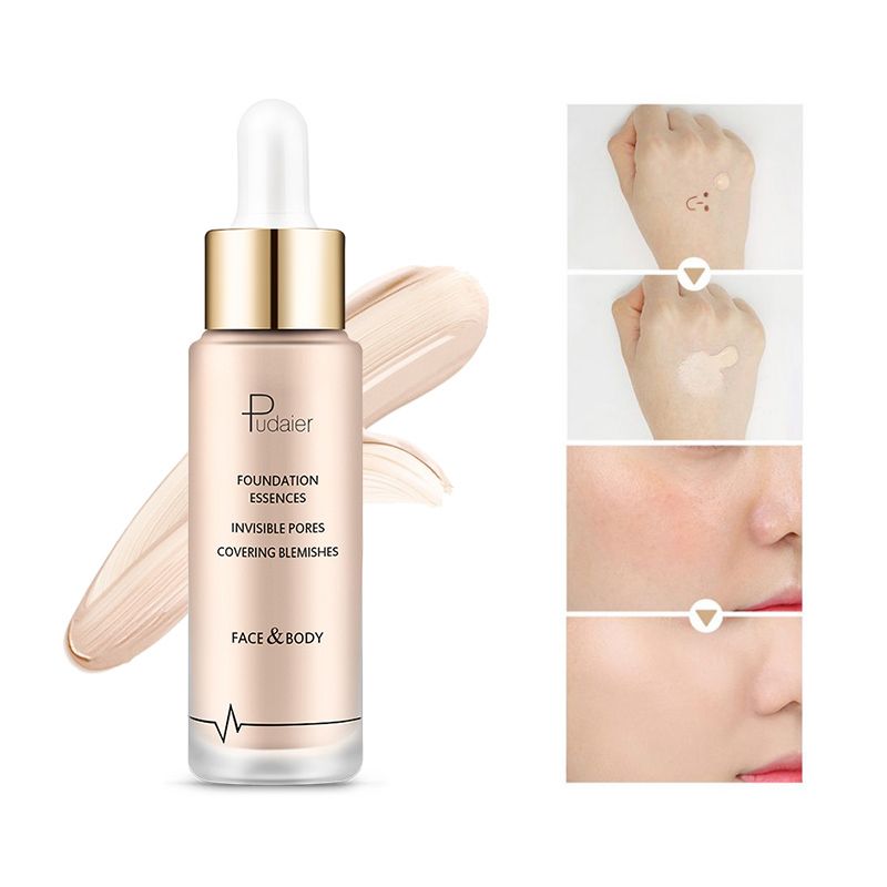 Hydrating Whitening Liquid Foundation, Pore-Covering Base