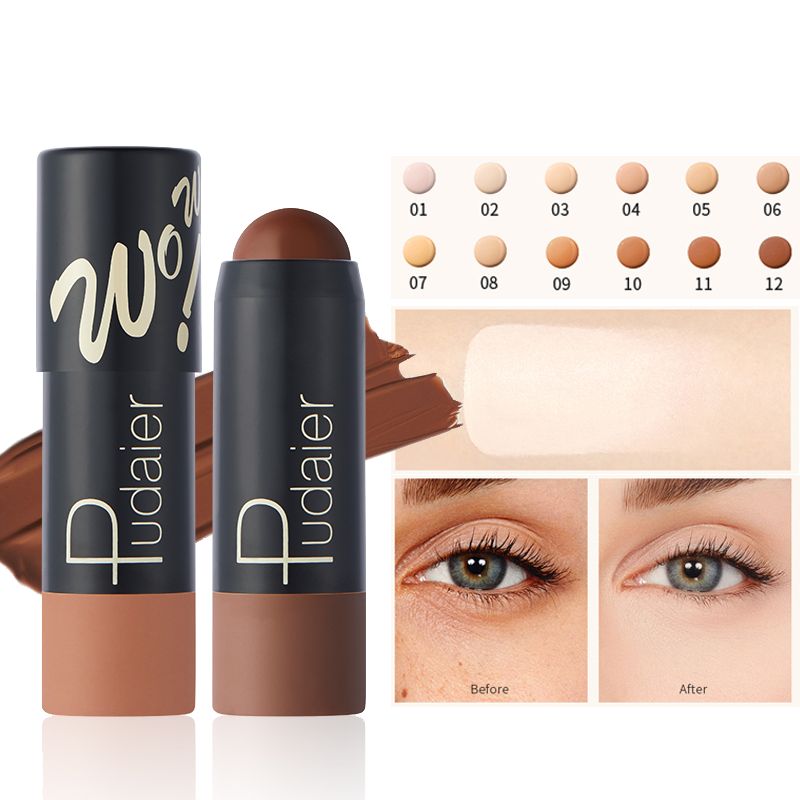 Cream Concealer Stick 12 Colors, Waterproof, Matte, Full Coverage, for Dark Circles and Freckles