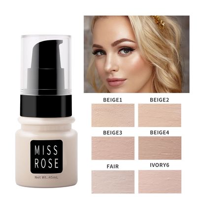 Matte Liquid Foundation with Concealer, Oil Control, Long-Lasting