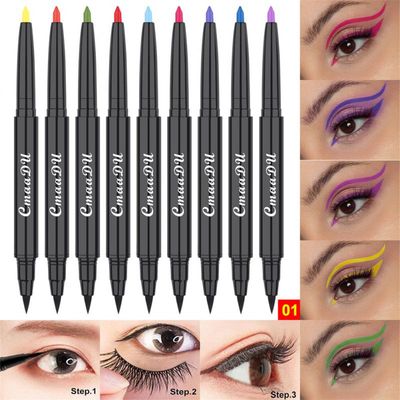 9Pcs/Set Magnetic Liquid Eyeliner Set Fast Dry Colors Eyeliner Gel Pencil