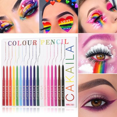 Sweat-proof Highly Pigmented Eye Liner Multicolor Beauty Eyeliner Pen