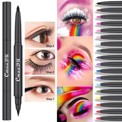 18 Colors Single 2-in-1 Magnetic Liquid Eyeliner Colorful Eyeliner Gel