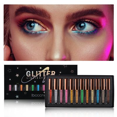 Ibcccndc Glitter Eyeliner Set Cross-border Makeup Pearlescent Gloss Color Eyeliner Pen 12pcs/box